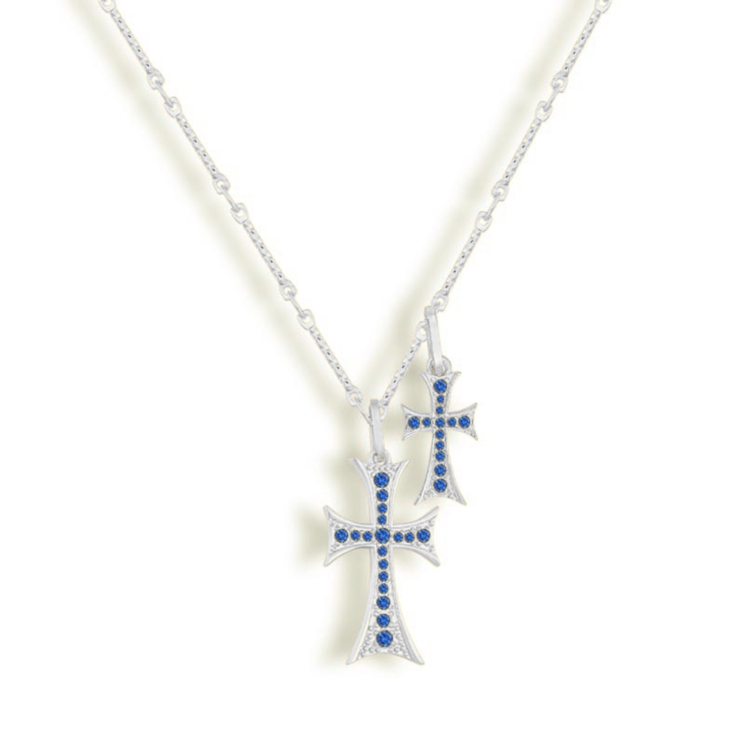 Double Cross Me Necklace - EVRY JEWELL