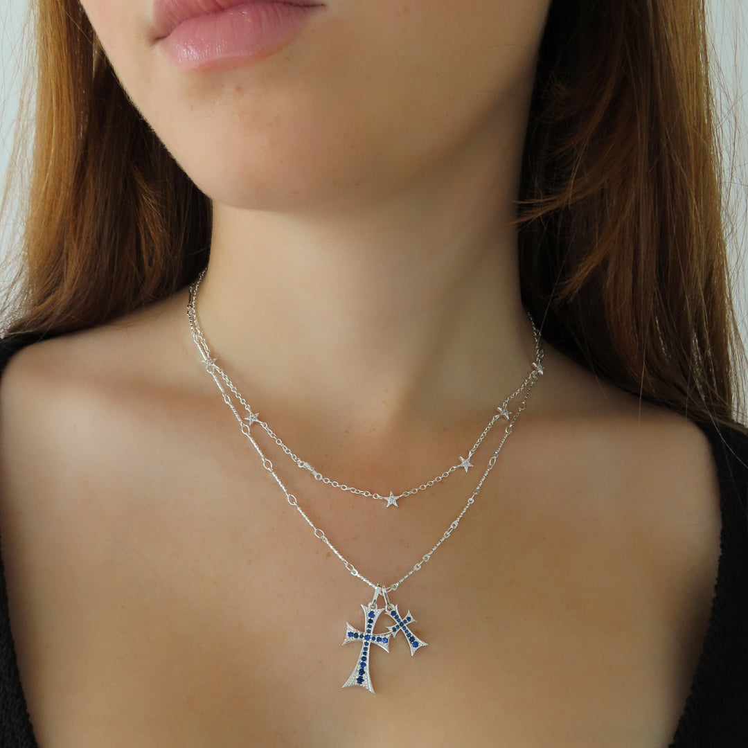Double Cross Me Necklace - EVRY JEWELL