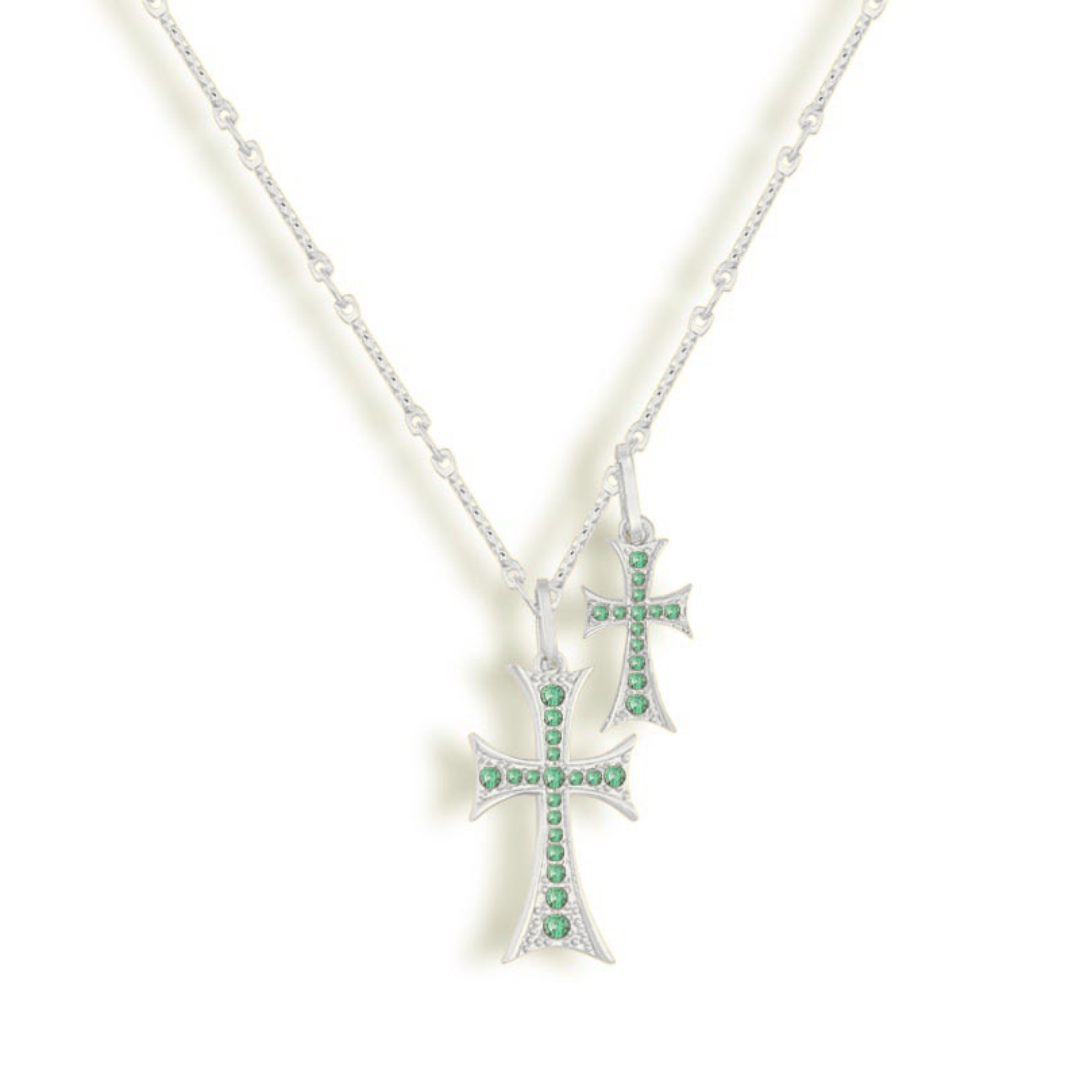 Double Cross Me Necklace - EVRY JEWELL