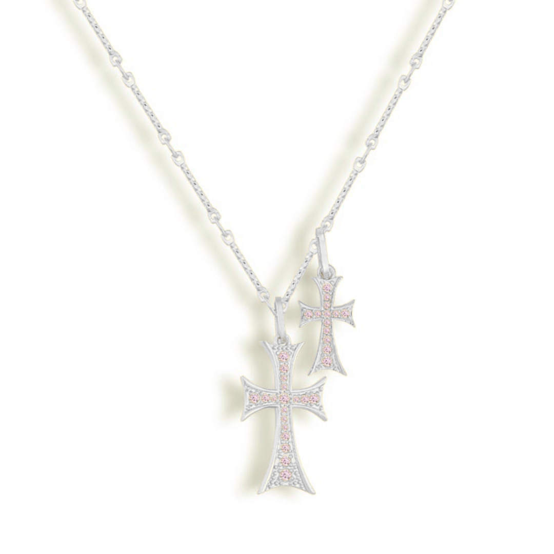 Double Cross Me Necklace - EVRY JEWELL